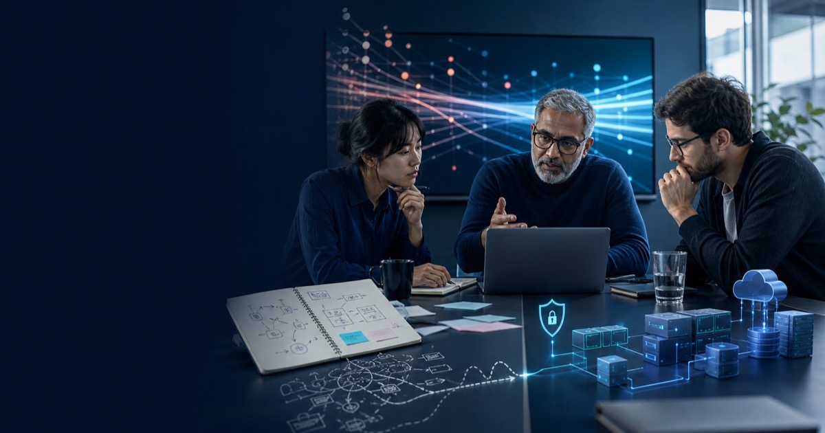 A product team reviewing the path from an AI prototype to secure production infrastructure